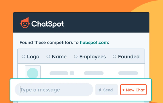 ChatSpot tool showing ability to conduct competitor research